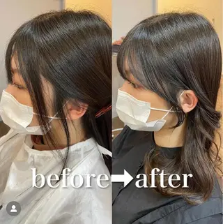 セミロング 透明感韓国ヘア♡ みつきのヘアスタイル