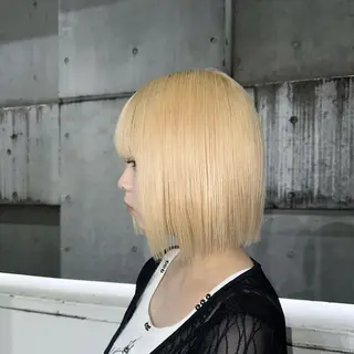 ミディアム カラー ハイトーン/ウルフ /エクステ/ましろのヘアスタイル