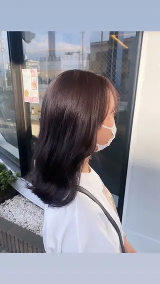 カラー うる艶&縮毛矯正 ⟡.·小林理菜⟡.·のヘアスタイル