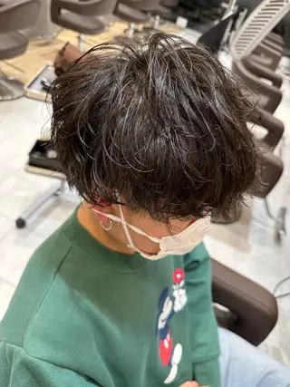 ショート パーマ メンズ 💈メンズ特化 美容師サキ💈のヘアスタイル