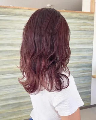 セミロング カラー 韓国ヘア/レイヤー/ 暖色カラー/ Aiのヘアスタイル