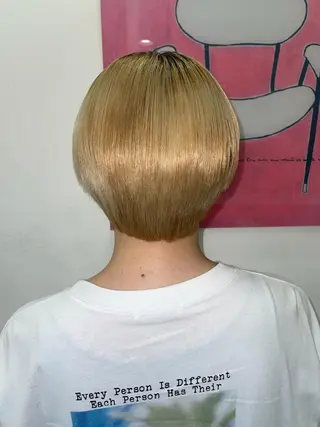 ショート パーマ 髪質改善/縮毛矯正 /ブリーチ矯正/岡部のヘアスタイル