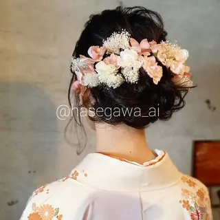 ミディアム ヘアアレンジ EMANON 心斎橋所属・デザインカラー /aiのヘアスタイル