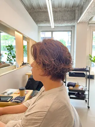ショート パーマ ショートボブ/ レイヤー/遠藤光輝のヘアスタイル