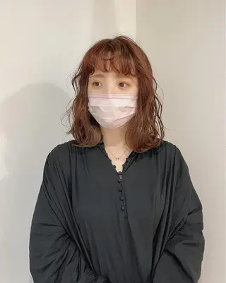 ミディアム 義本 風佳のヘアスタイル