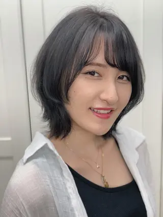 ミディアム カラー ハットリ /北習志野のヘアスタイル