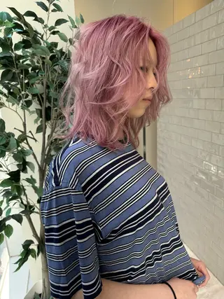 ミディアム カラー SALOWIN所属・ブリーチ🔑 ボブ✨レイヤーのヘアスタイル