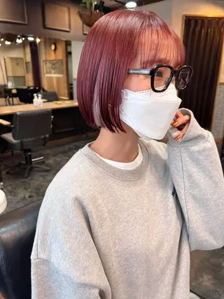 ショート ハイトーンカラー🍑 心斎橋のヘアスタイル