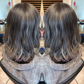 ミディアム カラー 大久保 隆蔵のヘアスタイル