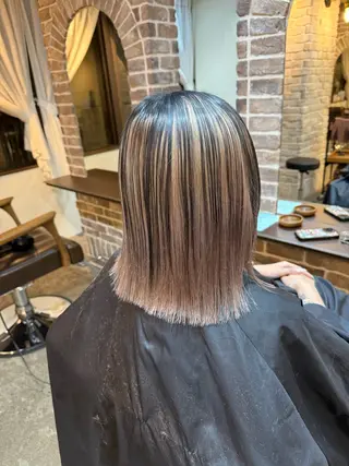 ミディアム カラー ACROあべの店所属・艶カラー/インナー /グラデ/大西小百合のヘアスタイル