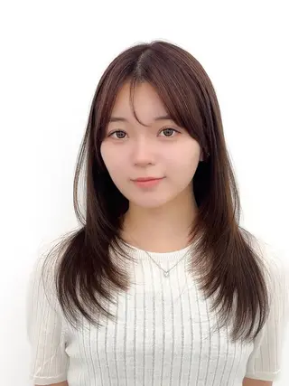 セミロング カラー ヘアアレンジ 最小顔周り&レイヤー 特化/池袋/kokiのヘアスタイル