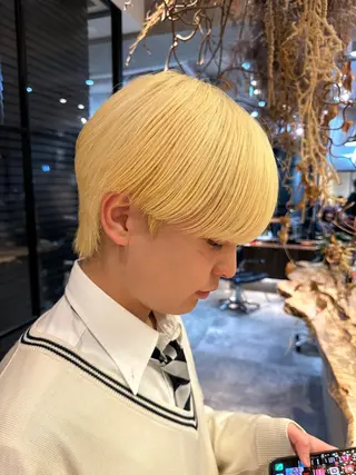 ショート カラー メンズ メンズヘア/渋谷 /シースルーマッシュのヘアスタイル