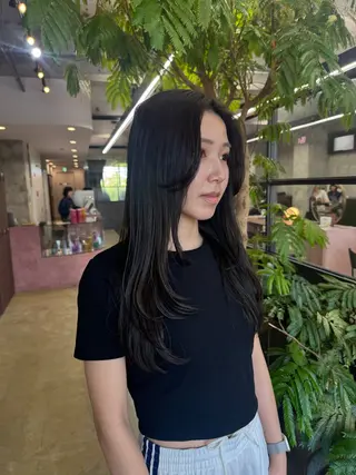 ロング 宮崎 わか菜のヘアスタイル