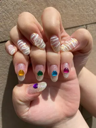 ショート カラー ヘアアレンジ ネイル マツエク・マツパ 💓💓彩 音💓💓のマツエク・マツパデザイン