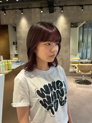 ミディアム カラー mina🪐立川駅/ レイヤー/ボブのヘアスタイル