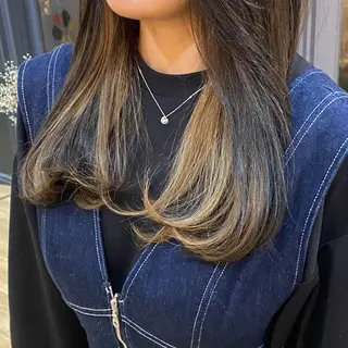 ロング ツヤ感/透明感カラー /蟹江/harunaのヘアスタイル