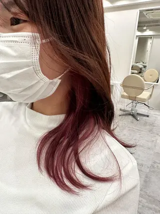 セミロング ボブ、レイヤー、 ハイトーン、古淵のヘアスタイル