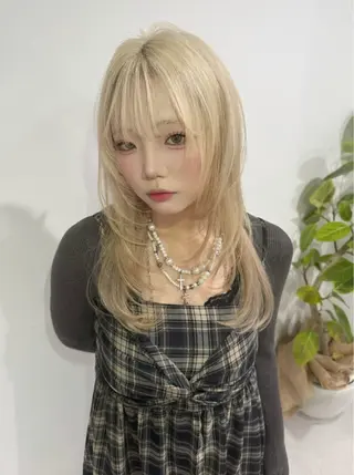 セミロング カラー coco ハルヒのヘアスタイル