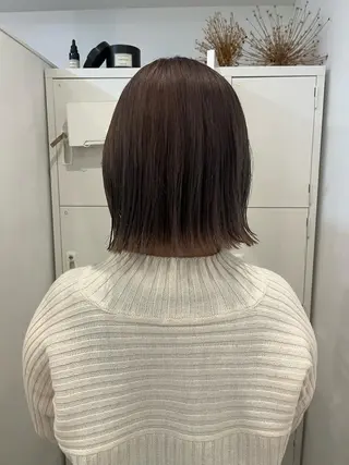 ミディアム フクシママユ / 柔らかカラーのヘアスタイル