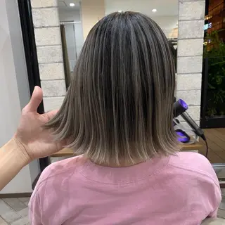 ミディアム カラー パーマ ヘアアレンジ メンズ キッズ ネイル マツエク・マツパ ハイライト、レイヤー カット/西梅田/中西のヘアスタイル