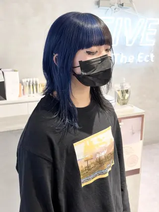 ミディアム カラー デザインカラー 小西勇次のヘアスタイル