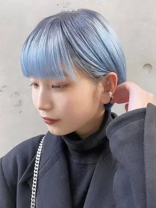 ショート カラー パーマ 江坂エリア最安値◎ ブリーチ*土田のヘアスタイル