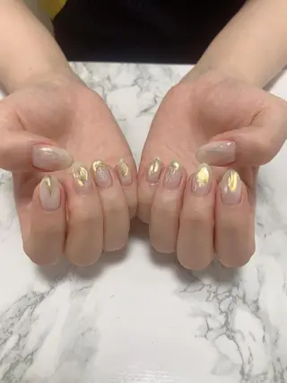 ネイル はな💎ネイル ワンホン、長さ出しのネイルデザイン