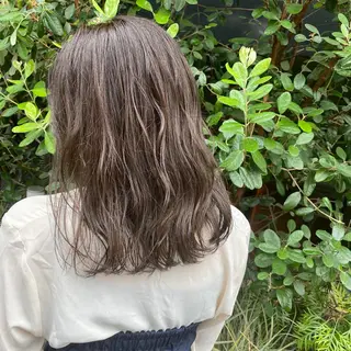 ミディアム カラー ヘアアレンジ 外苑前NO.1艶髪 透明感カラーのヘアスタイル