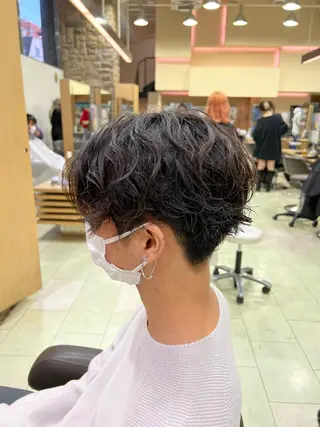 パーマ メンズ 韓国🩶Y2Kネイル 💫くれはのネイルデザイン