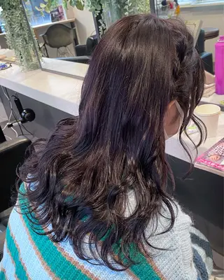 セミロング カラー 💗ガーリーヘア🎀 saki💗のヘアスタイル