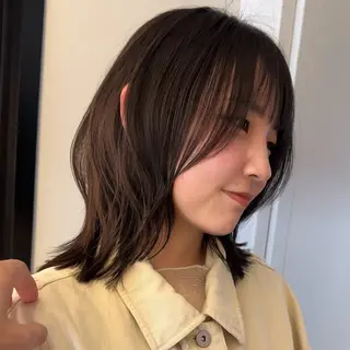 ミディアム 藤原 萌衣のヘアスタイル