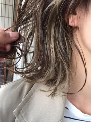 ミディアム カラー 海外風レイヤーカット 👑店長　平松　由のヘアスタイル