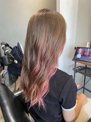 ロング カラー 《nico》 髙橋秋花🖤🧡のヘアスタイル