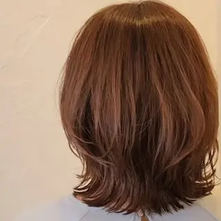 ミディアム カラー ヘアアレンジ Hair＆beauty BRY所属・BRY✂ ブライ‪のマツエク・マツパデザイン