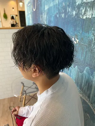 ショート カラー メンズ Agu hair lua 上越高田西店所属・佐藤祐輔 メンズパーマのヘアスタイル