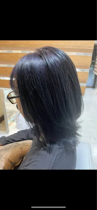 ロング 須藤 百合香のヘアスタイル