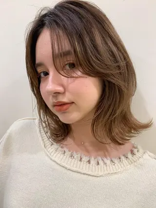 セミロング 🫧ゆうき🪽 髪質改善/ハイライトのヘアスタイル