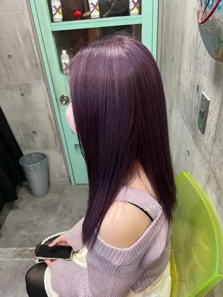 セミロング カラー ♡₊⁺カットの天才 ？？AYANEのヘアスタイル