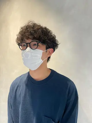 ショート パーマ メンズ 若林 良のヘアスタイル