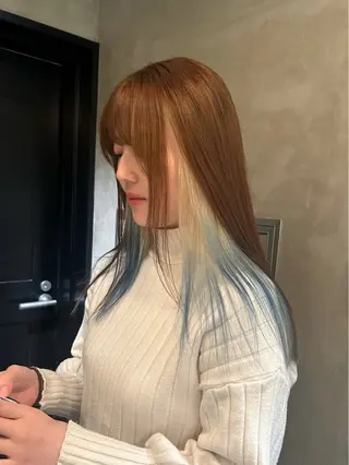 ロング カラー デザインカラー❤︎ イシイレイのヘアスタイル