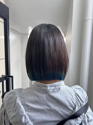 ミディアム カラー 原田 朱里のヘアスタイル