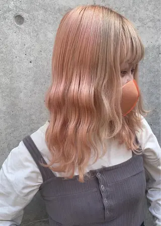 セミロング カラー miyu /大阪美容室のヘアスタイル