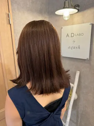 セミロング カラー aqush所属・仲井 康己のヘアスタイル
