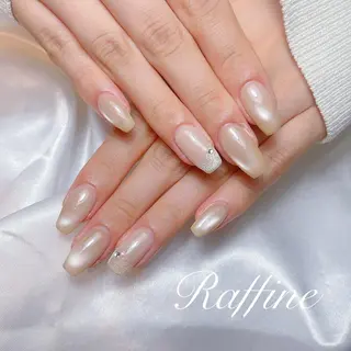 ネイル RAFFINE 月🦋🩵のネイルデザイン