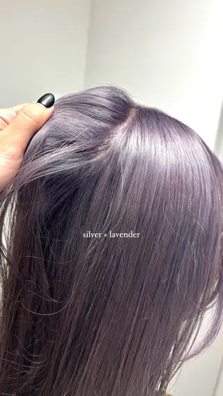 ロング ハイトーン/ラベンダ ー/ユイナ🪄のヘアスタイル