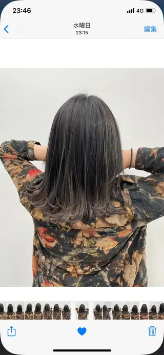 ミディアム カラー 🦄インナーカラー 🦄貫井彩花のヘアスタイル