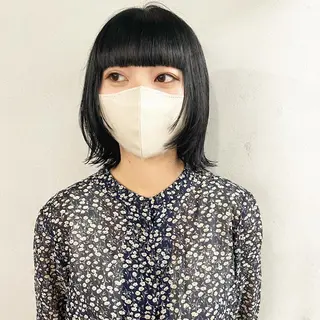 ミディアム カラー パーマ ヘアアレンジ メンズ キッズ ネイル マツエク・マツパ アイブロウ #tag 稗田綾加のヘアスタイル