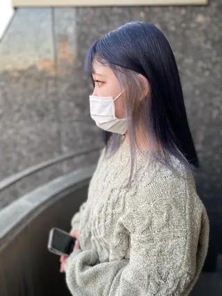 セミロング カラー ヨシダ フミノリのヘアスタイル