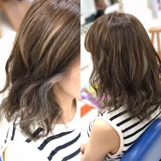 ミディアム カラー 山内 聡史のヘアスタイル
