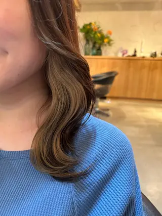 セミロング カラー dulce oro所属・円山/ブリーチ/暖色 Kiriのヘアスタイル